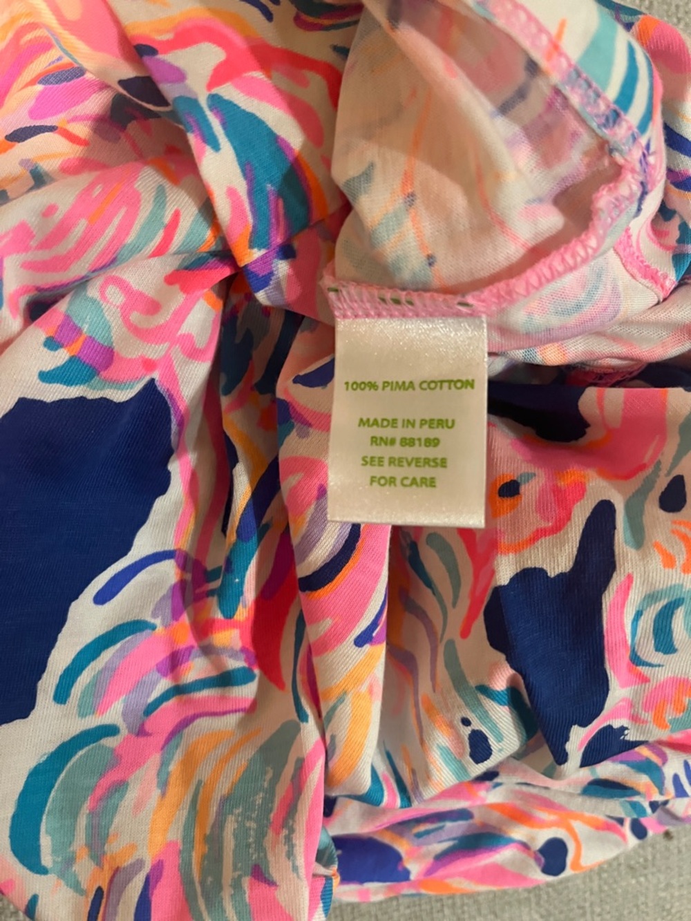 Lilly Pulitzer Marlowe Tee Shirt Pima Cotton Dress “ Head in the Sand” -Medium - Picture 5 of 5